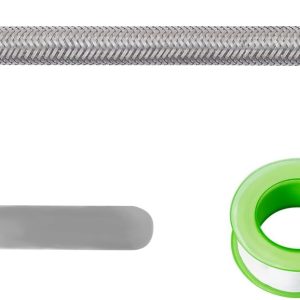 SUNGATOR Toilet Hose Connector Stainless Steel 9 Inch 2 Pack-0