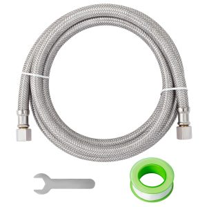 SUNGATOR Refrigerator Water Line 5 Feet PVC Stainless Steel-0