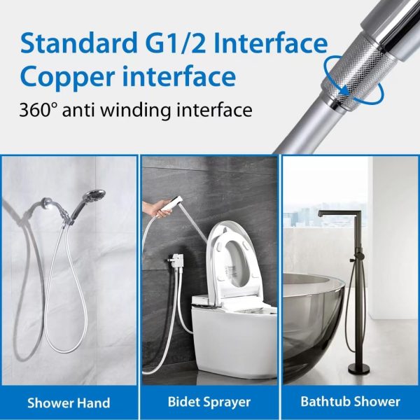 JASYA Shower Hose Stainless Steel Flexible 360 Rotation-3