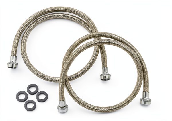 GE Stainless Steel Washer Hose Set 1600psi-3