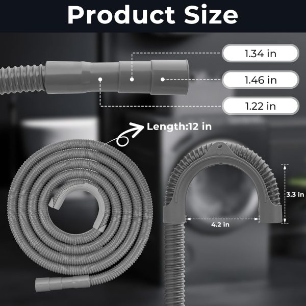 Funmit Washing Machine Drain Hose Corrugated Rubber-4