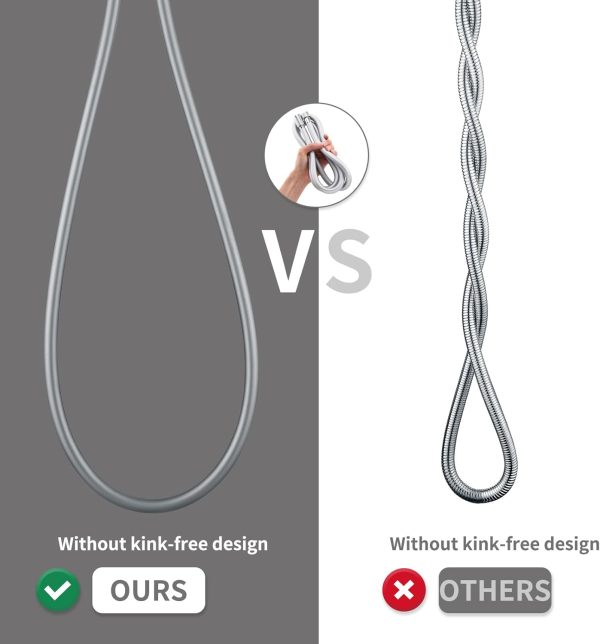 JASYA Shower Hose Stainless Steel Flexible 360 Rotation-5