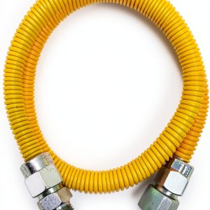 EZ-FLUID Stainless Steel Gas Hose Connector Yellow Coated-0