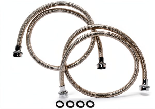 GE Stainless Steel Washer Hose Set 1600psi-2