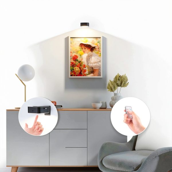 Picture Lights 3 Pack Wireless Rechargeable Wall Lights by LEITAU-4