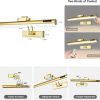 Magnetic Wireless Picture Light 16in Gold Rechargeable Remote Dimmable-3